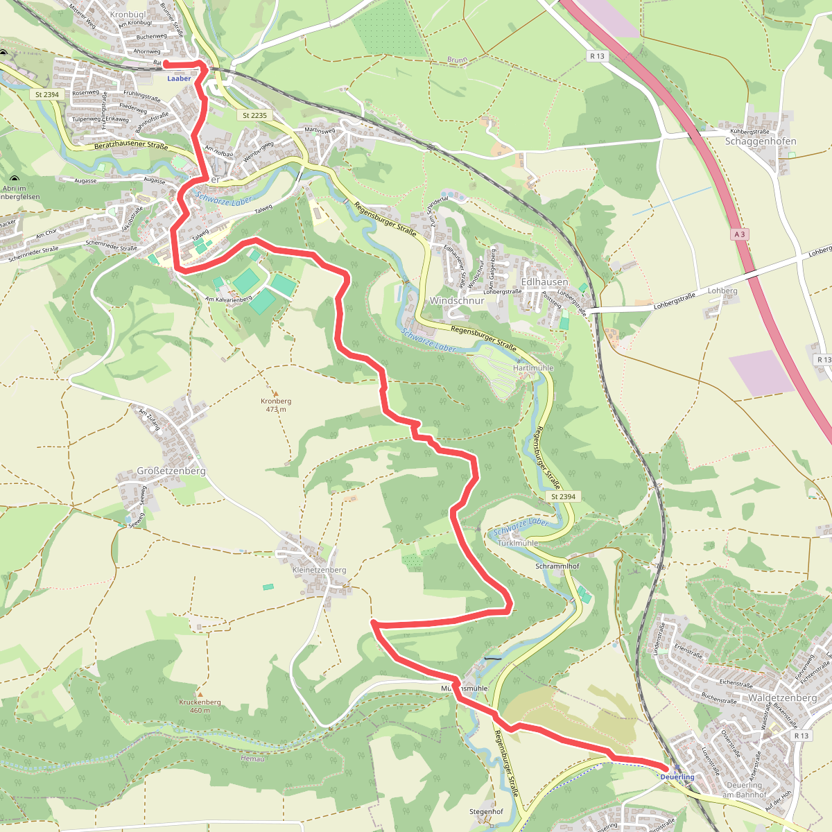 W 47 Laaber - Deuerling (Rotes Rechteck)