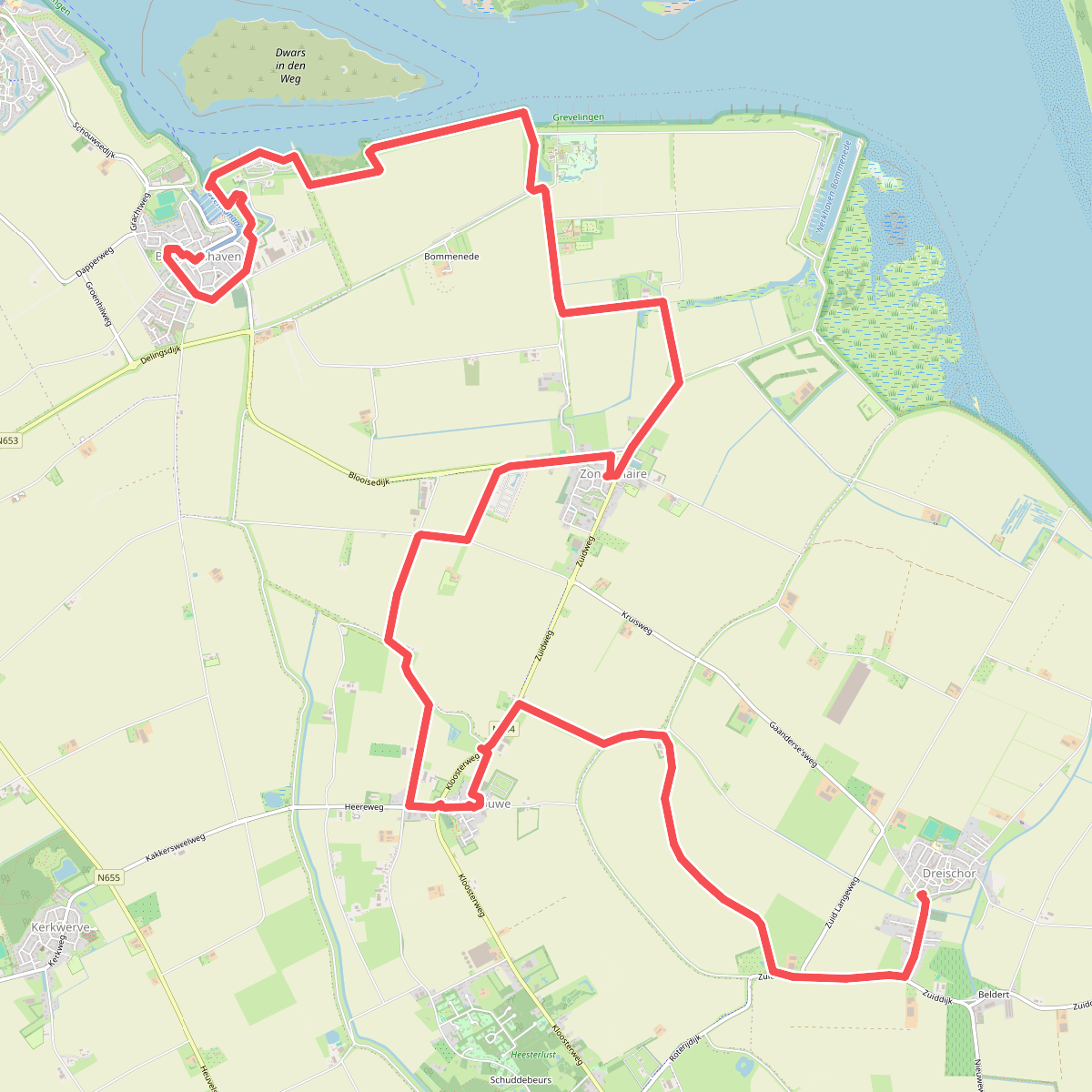 Dreischor - Brouwershaven · Watersnoodpad etappe 5