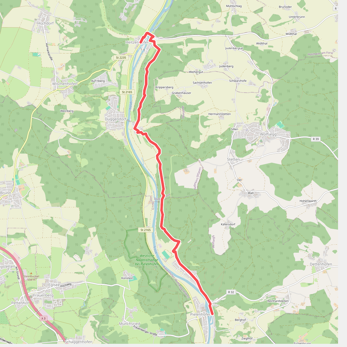 W 54 Pielenhofen - Heitzenhofen (Rotes Rechteck)