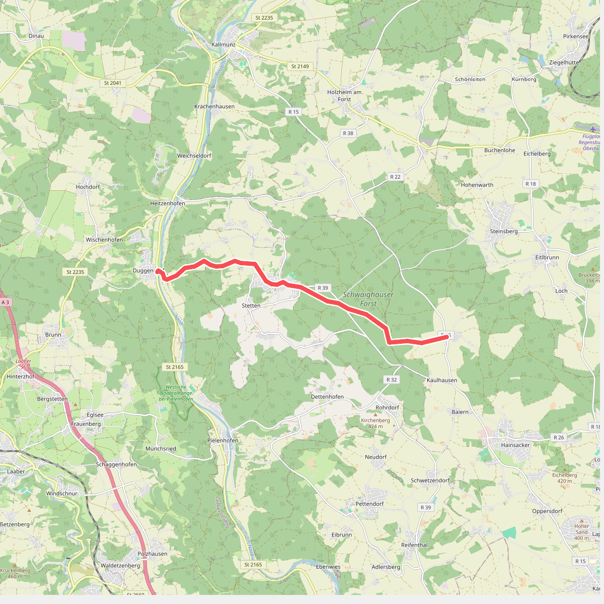 W 57 Schwaighausen - Duggendorf (Grünes Dreieck)