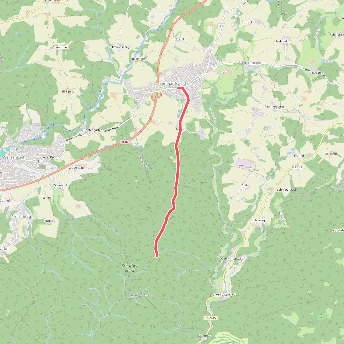 O 02 Bernhardswald - Silberweiher (Rotes Dreieck)