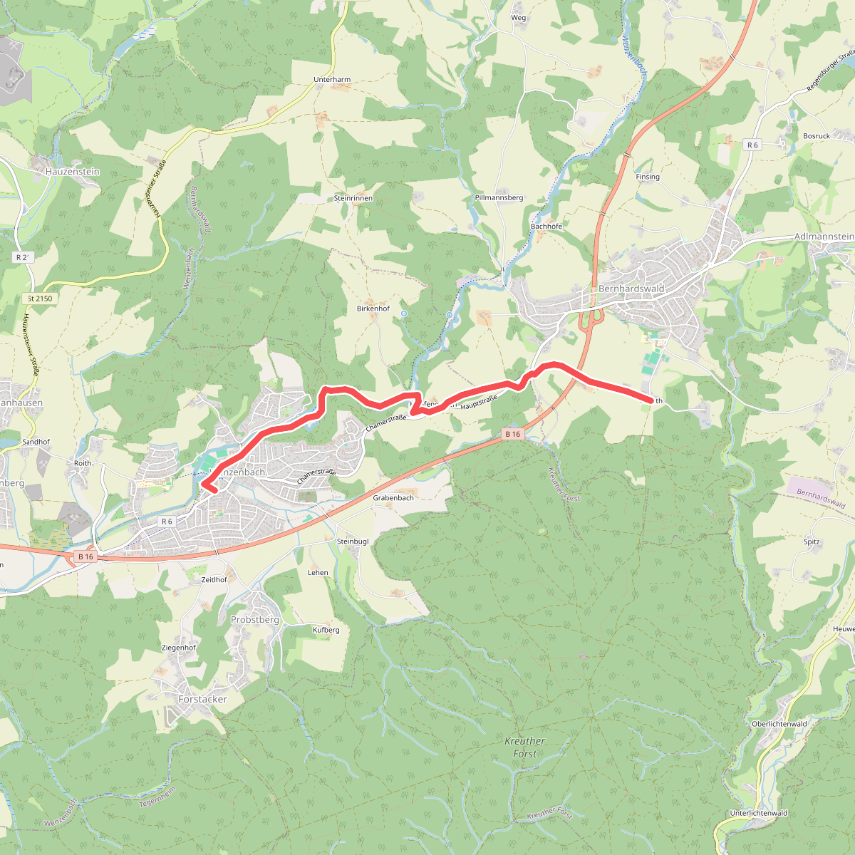 O 11 Wenzenbach - Kreuth (Rotes Rechteck)