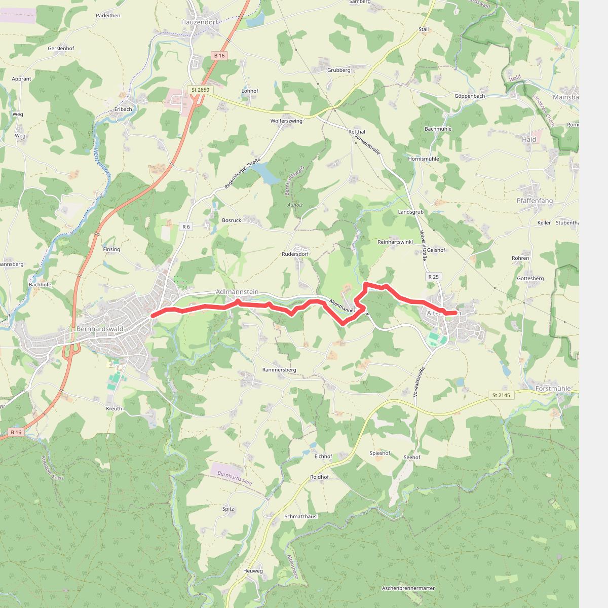 O 18 Bernhardswald - Altenthann (Rotes Dreieck)