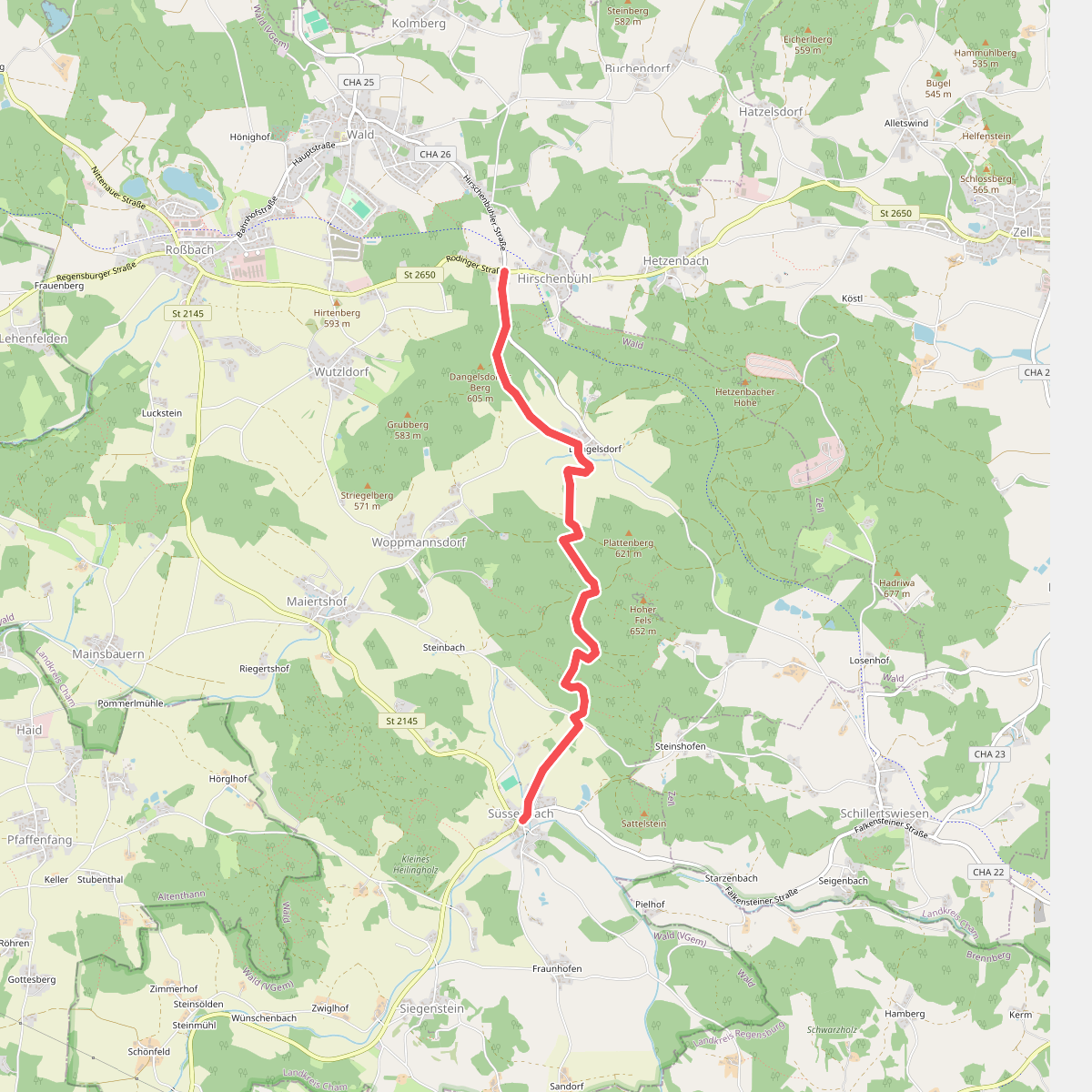 O 20 Hirschenbühl - Siegenstein (Rotes Dreieck)