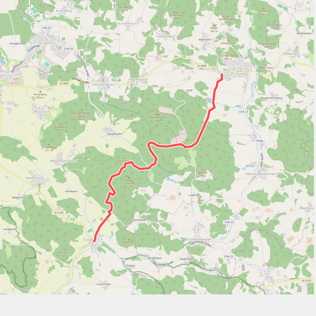 O 22 Zell - Süssenbach (Grünes Rechteck)