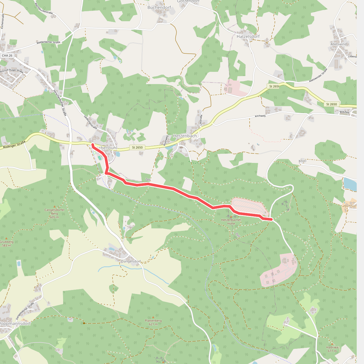 O 33 Hirschenbühl - Hetzenbacher Höhe (Rotes Dreieck)