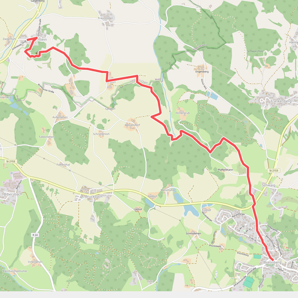 O 40 Brennberg - Siegenstein (Rotes Rechteck)