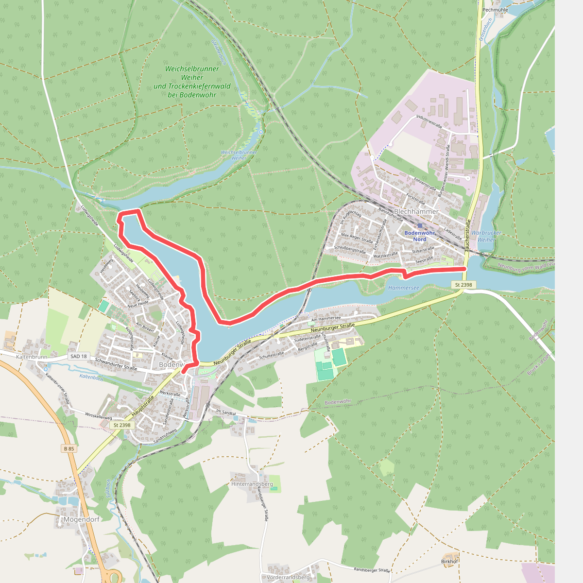 Goldsteig Zuweg Nr.24A Bodenwöhr Nord → Blechhammer