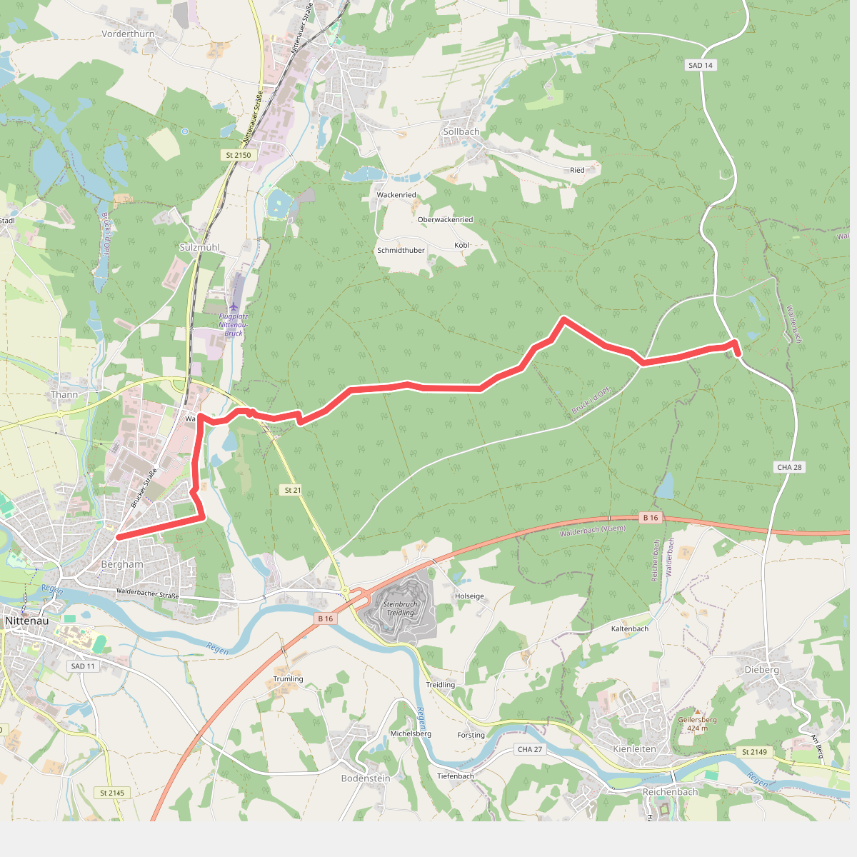 Goldsteig Zuweg Nr.25B Nittenau → Waldhaus Einsiedl