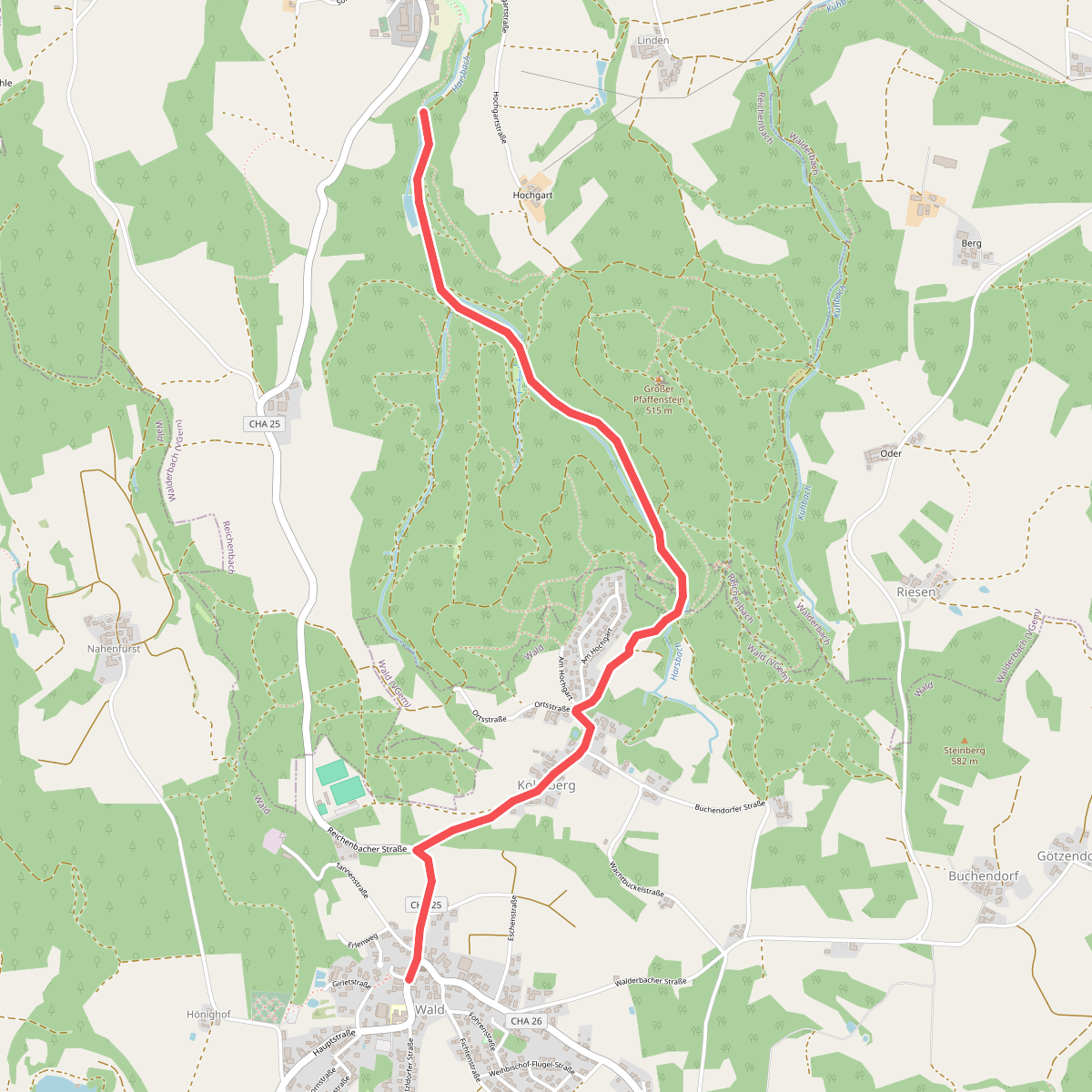 O 36 Reichenbach - Wald (Grünes Rechteck)