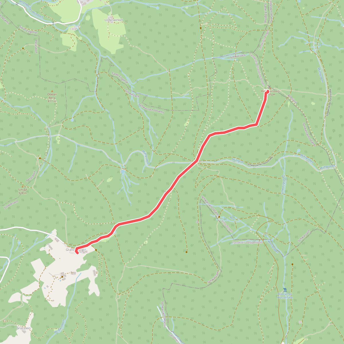 Goldsteig Zuweg Nr.30 Grandsberg - Hirschenstein