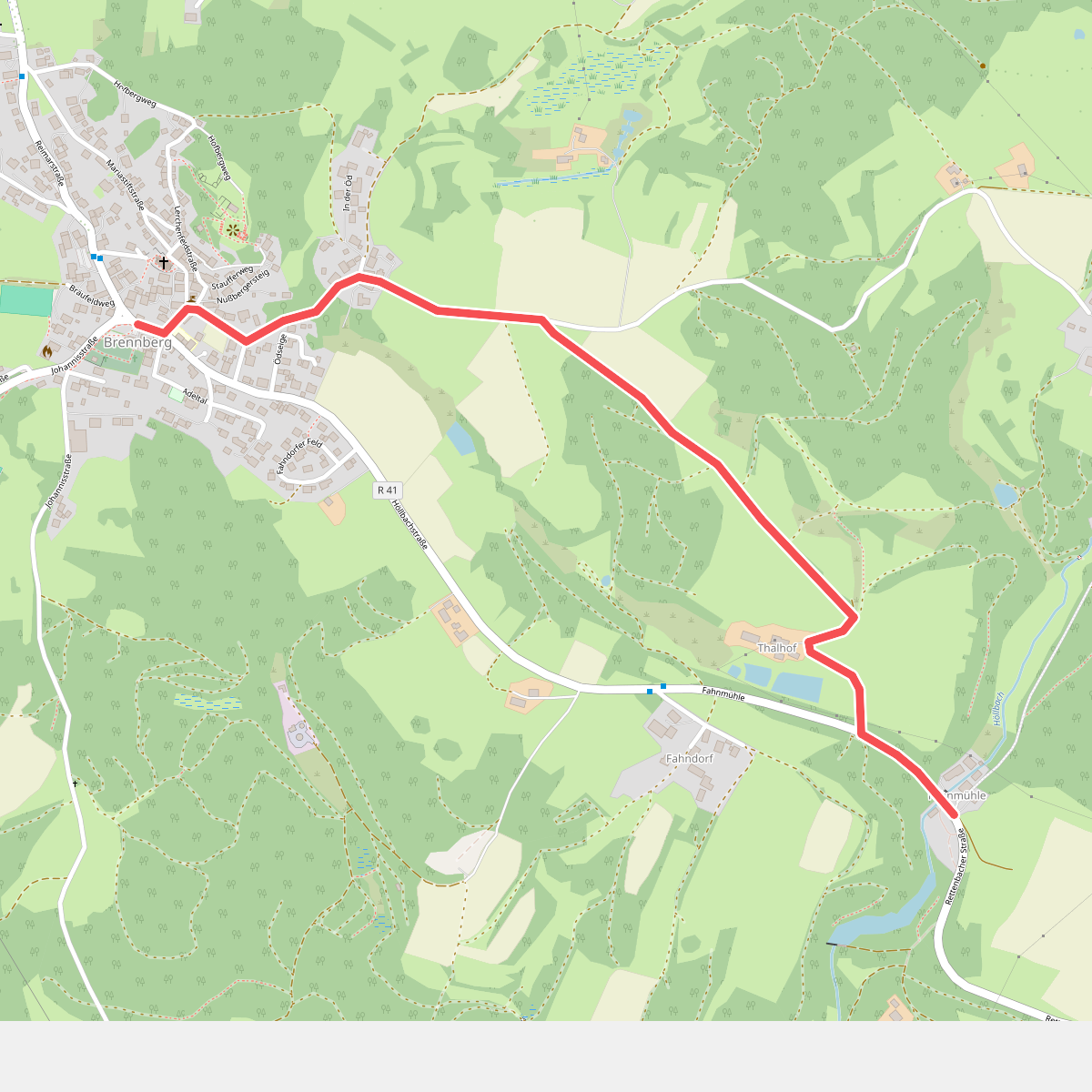 O 59 Höllbachtal - Brennberg (Rotes Rechteck)