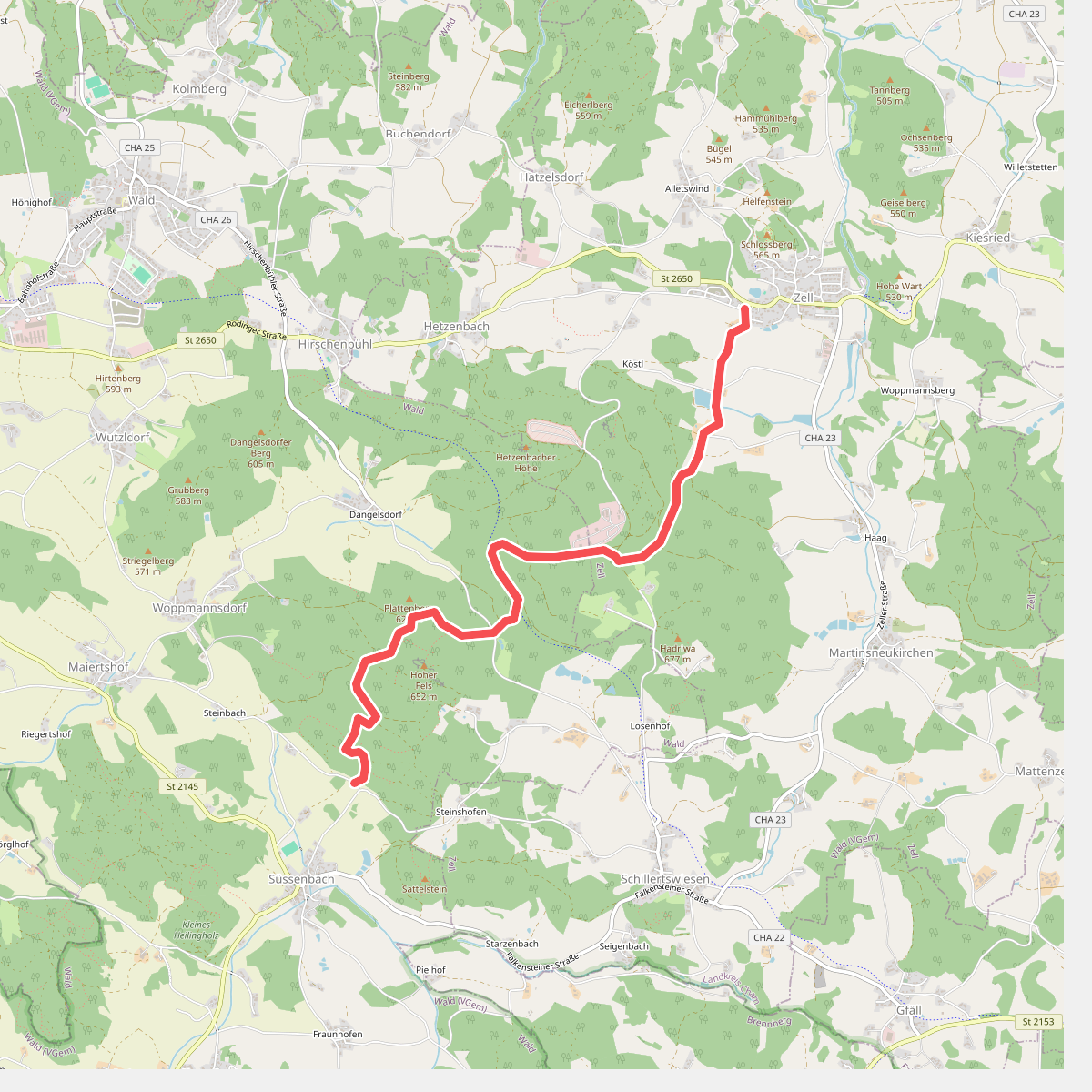 Wilder Mann 124 »Hochholzweg«, Naturpark Vorderer Bayerischer Wald