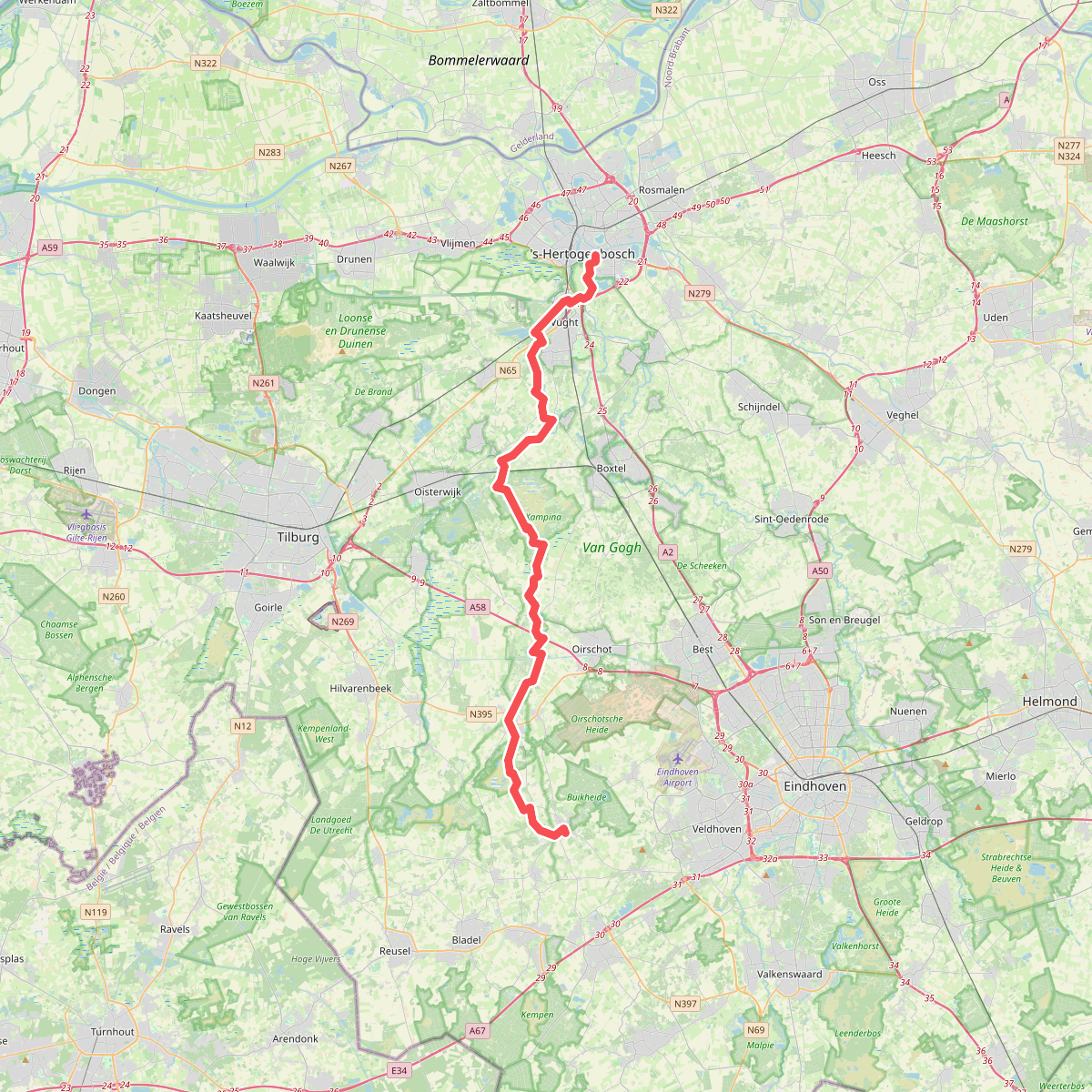 's-Hertogenbosch - Vessem · Jacobsweg Amstelredam etappe 10