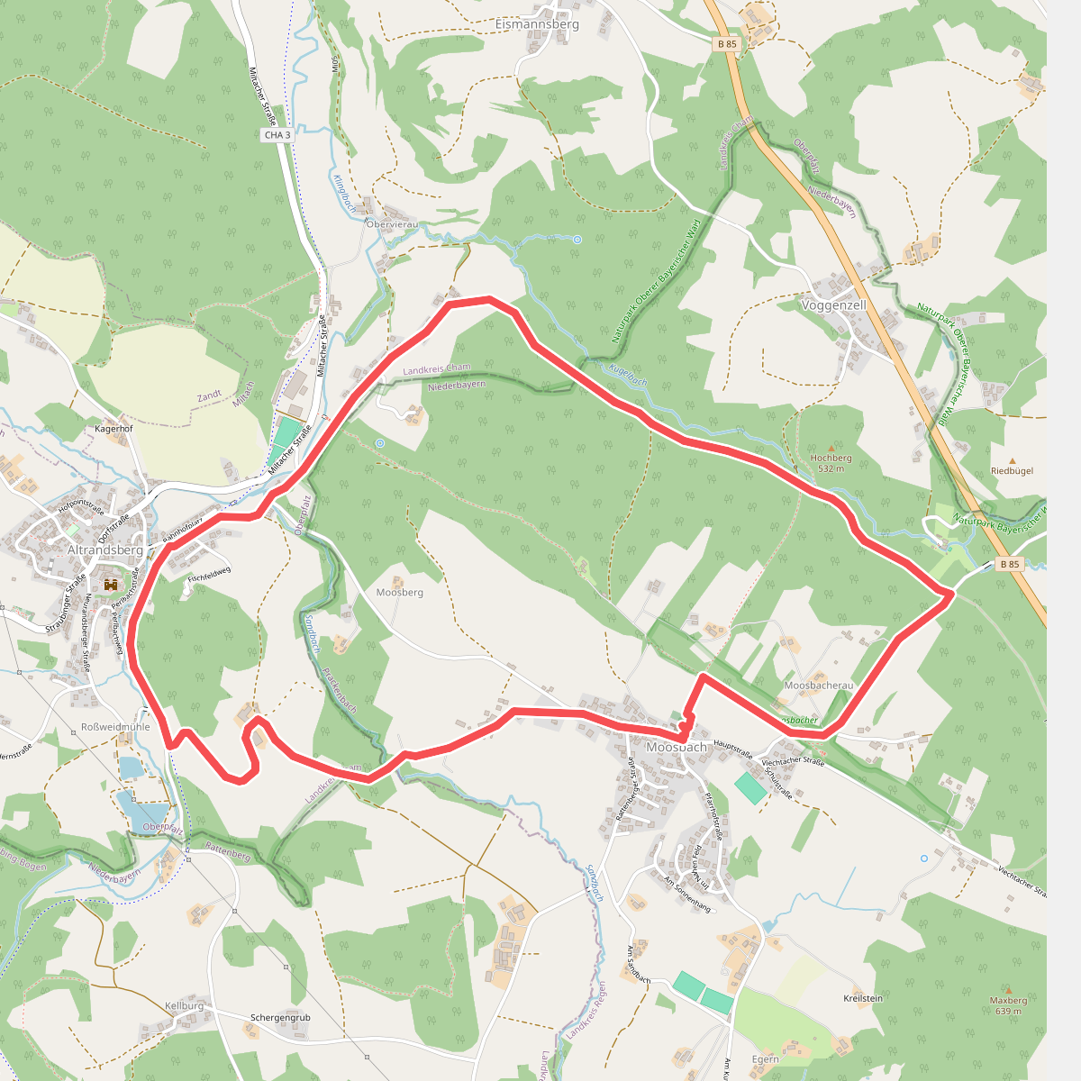 A2 Altrandsberg – Moosbach – Altrandsberg