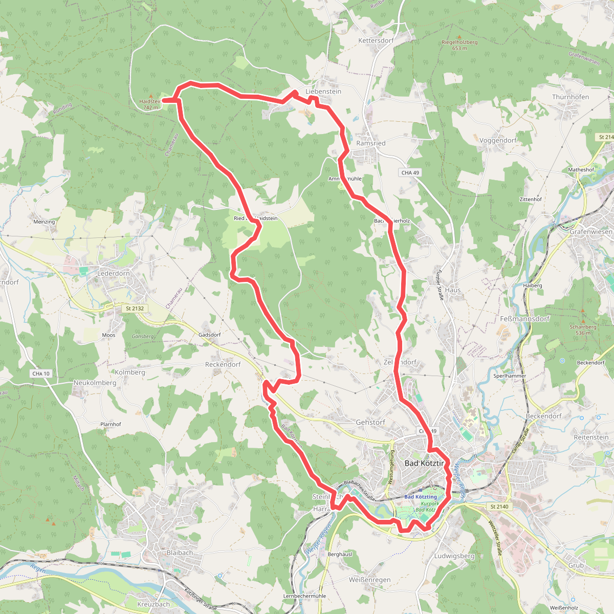 Bk05 Rundwanderweg Haidstein Ried