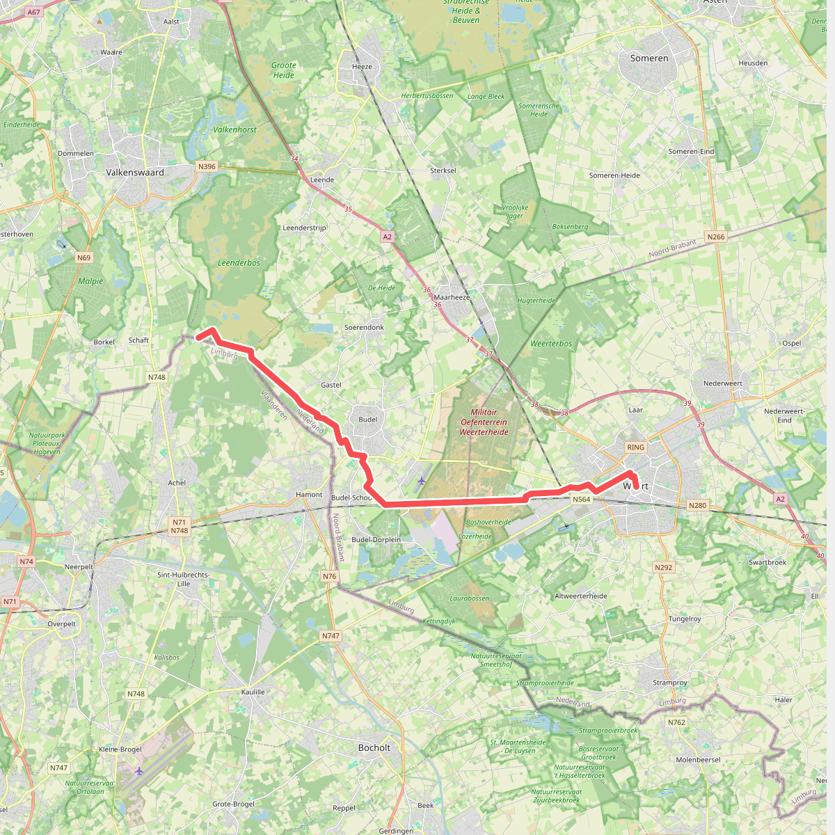 Achelse Kluis - Weert · Jacobsweg Amstelredam etappe 12