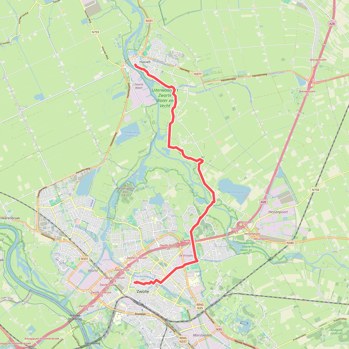 Hasselt - Zwolle · Jacobsweg Amsvorde etappe 1