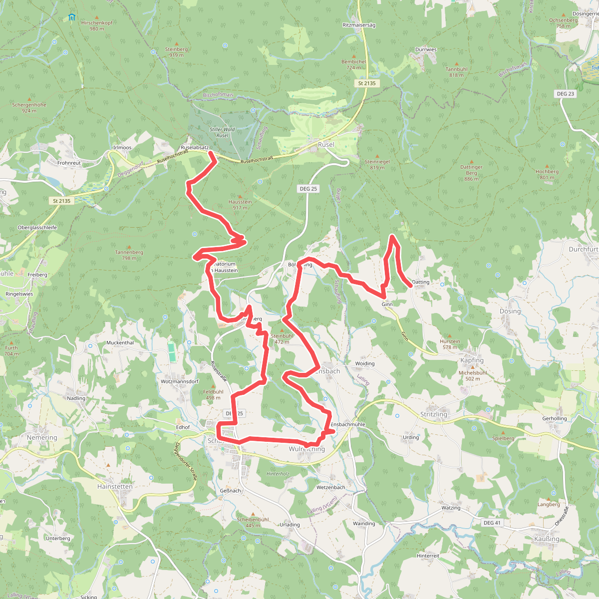 Goldsteig Zuweg Nr.40 Russelabsatz → Datting