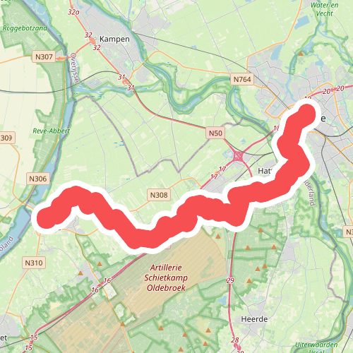 Zwolle - Elburg · Jacobsweg Amsvorde etappe 2
