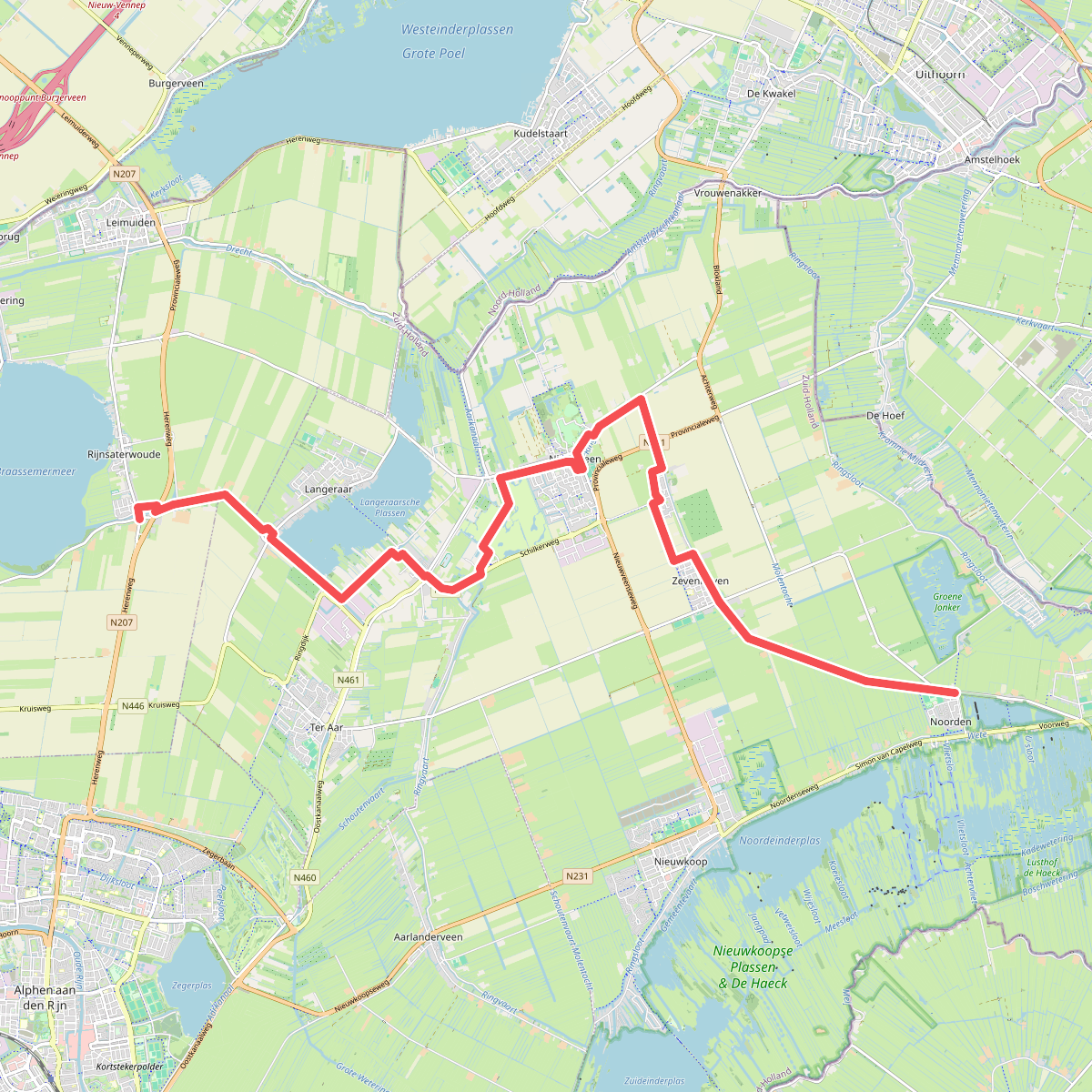 Noorden - Rijnsaterwoude · Marskramerpad etappe 17