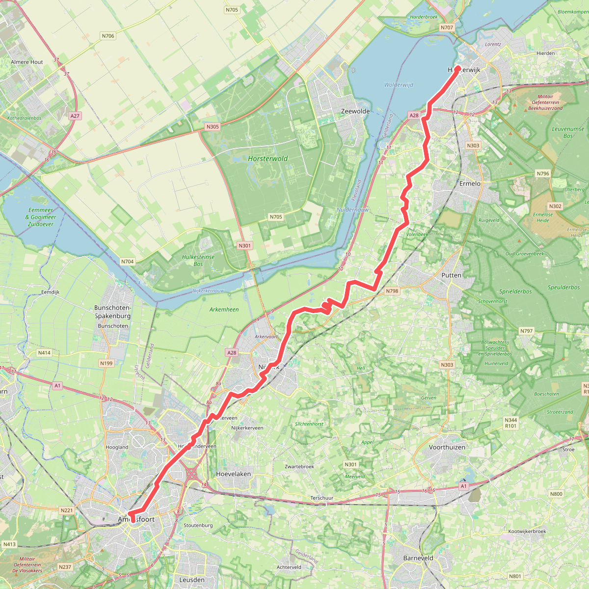 Harderwijk - Amersfoort · Jacobsweg Amsvorde etappe 4