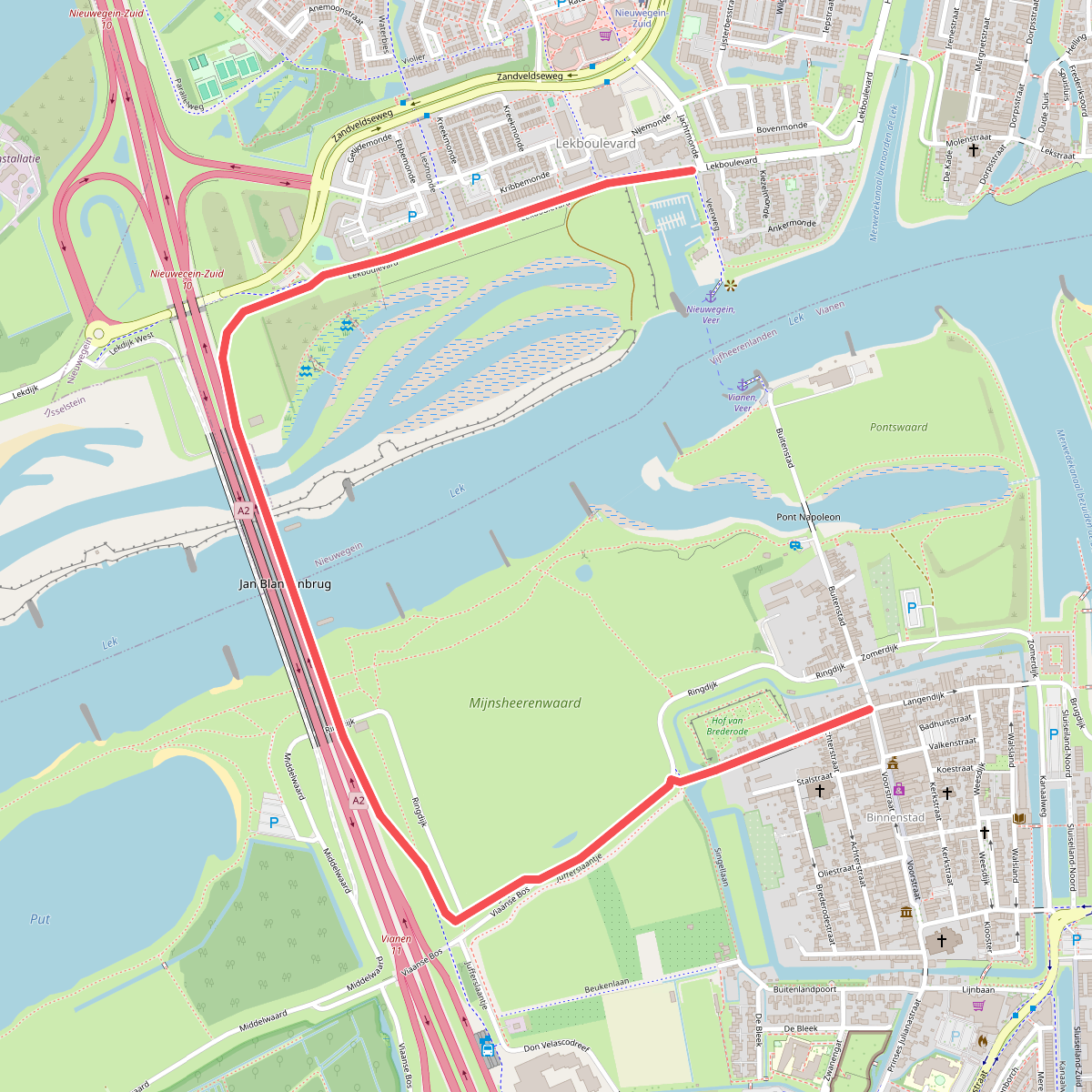 Variant Utrecht - Gorinchem · Jacobsweg Amsvorde etappe 6