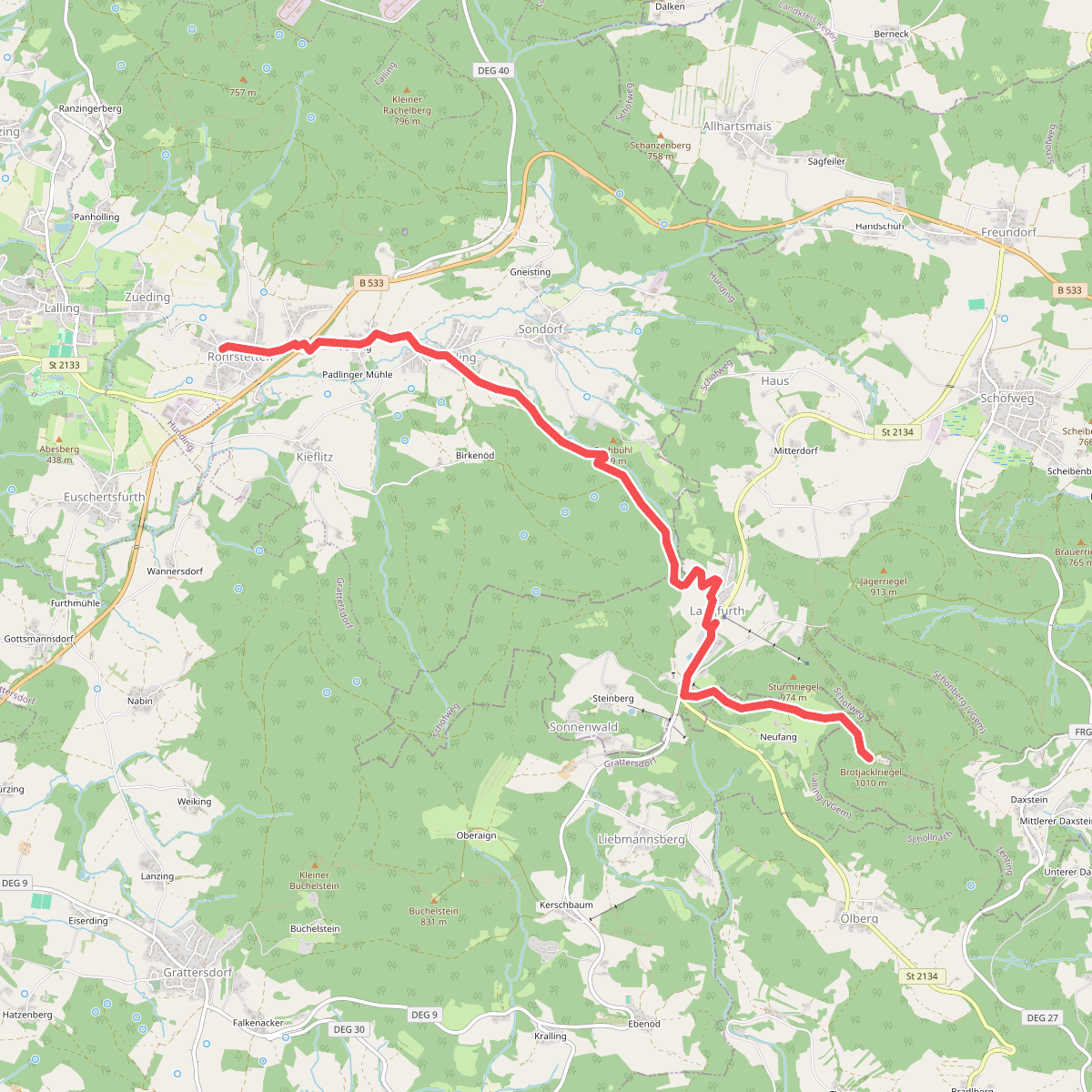 Hundinger Zielwanderweg Brotjacklriegel