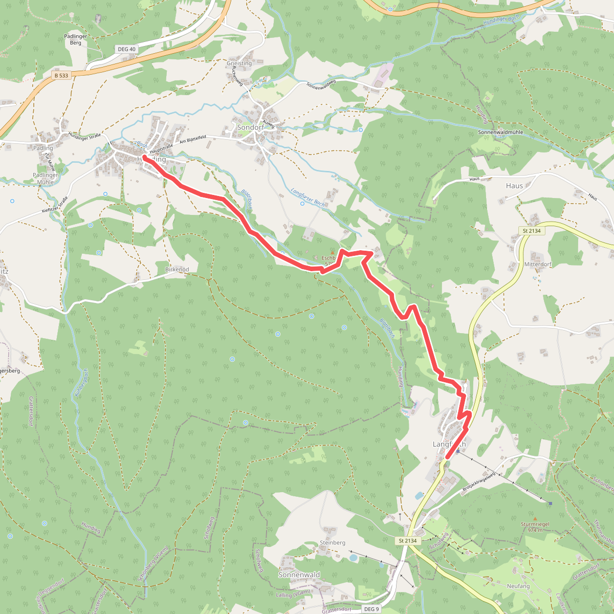 Hundinger Zielwanderweg Langfurth