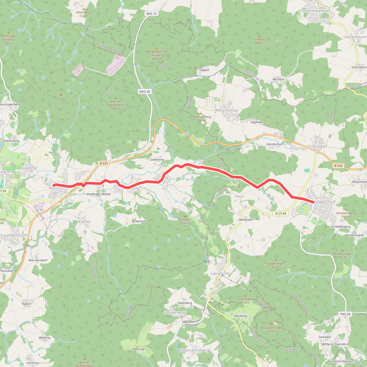 Hundinger Zielwanderweg Schöfweg