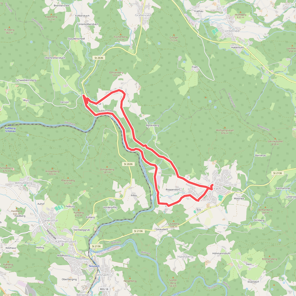 Böbrach Wanderroute 10