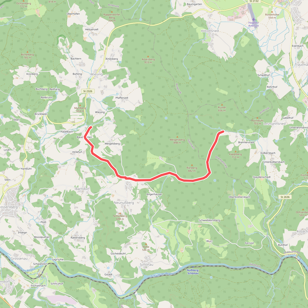 Zielwanderweg 2 Arnbruck - Wiesing