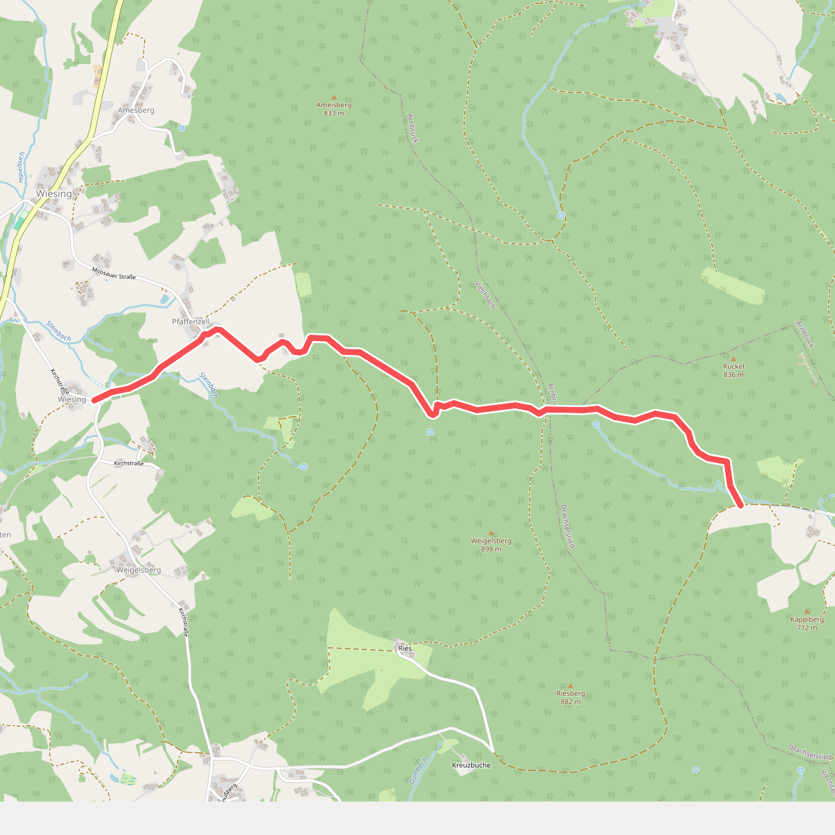 Zielwanderweg Drachselsried - Wiesing