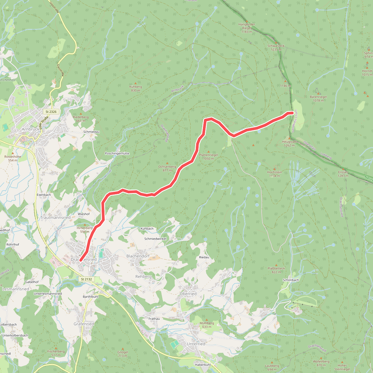 Goldsteig Zuweg Nr.17 Drachselried-Heugstatt