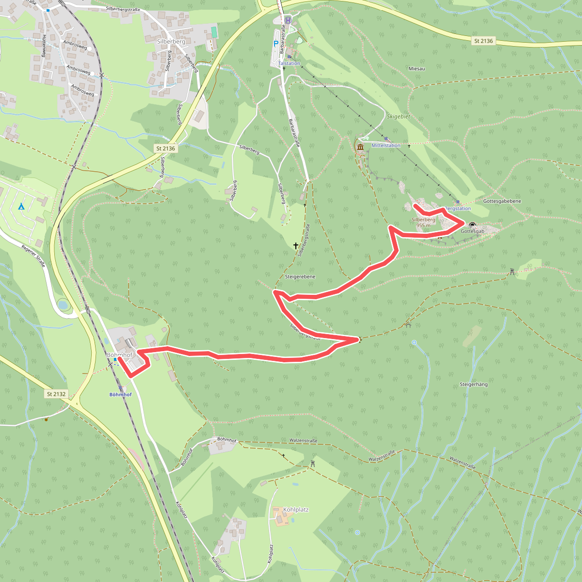 Böhmhof -> Silberberg