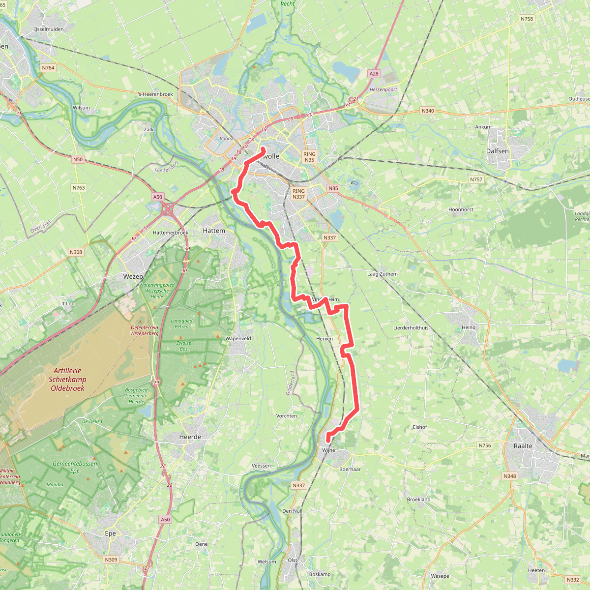 Zwolle - Wijhe · Jacobsweg Nieumeghen etappe 1