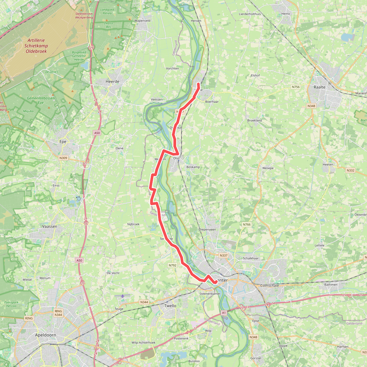 Wijhe - Deventer · Jacobsweg Nieumeghen etappe 2