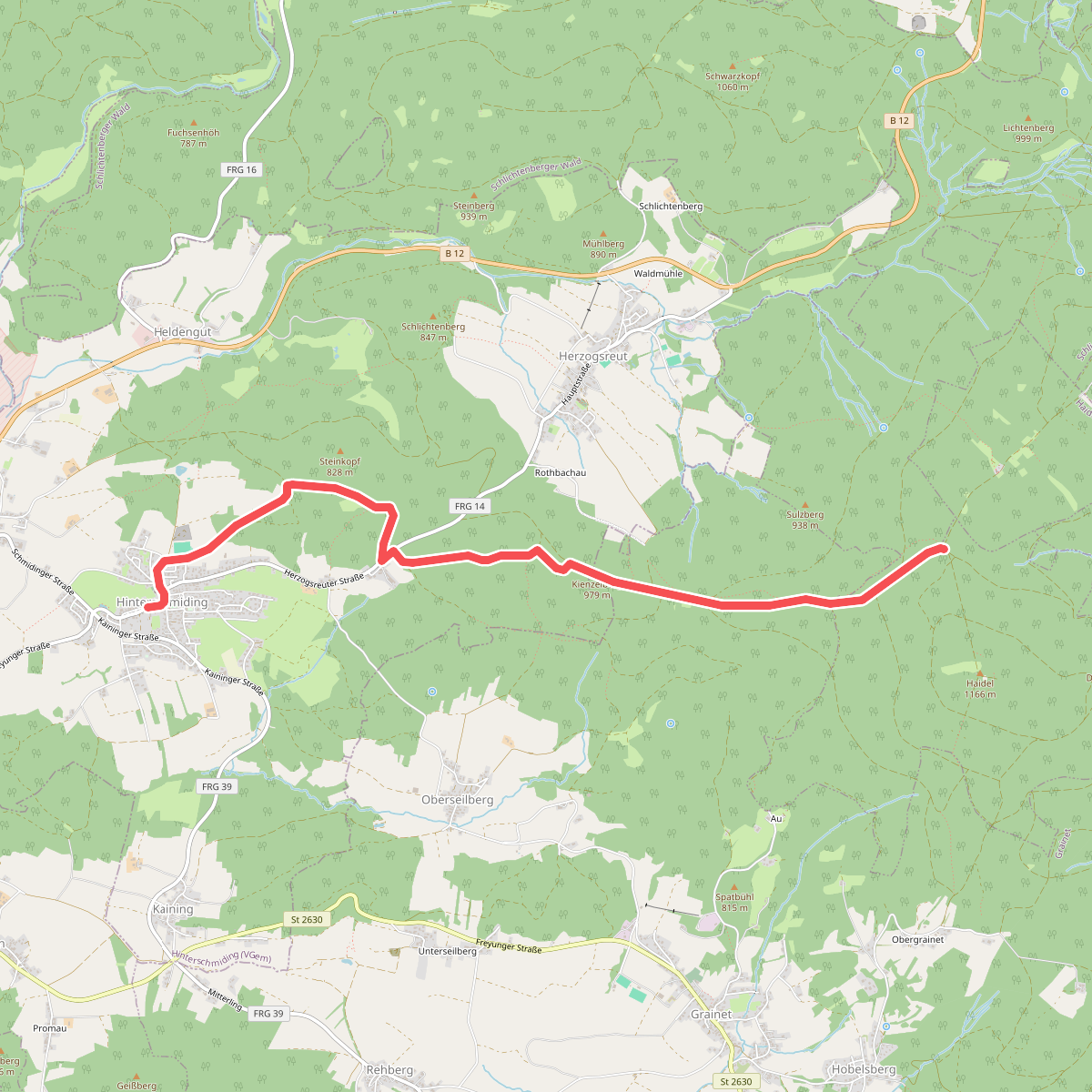 Goldsteig Zuweg Nr.20 b, Hinterschmieding - Leopoldsreut