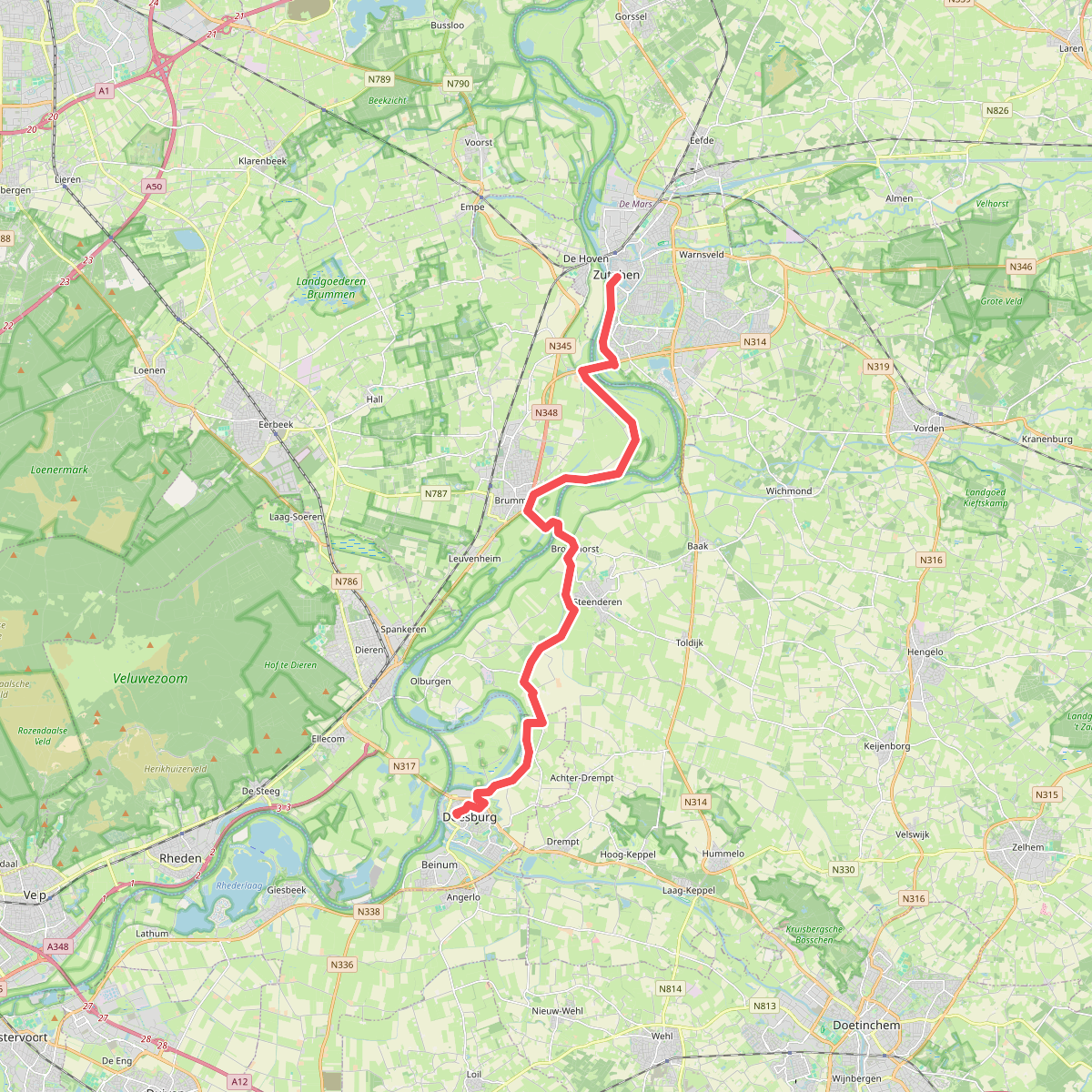 Zutphen - Doesburg · Jacobsweg Nieumeghen etappe 4