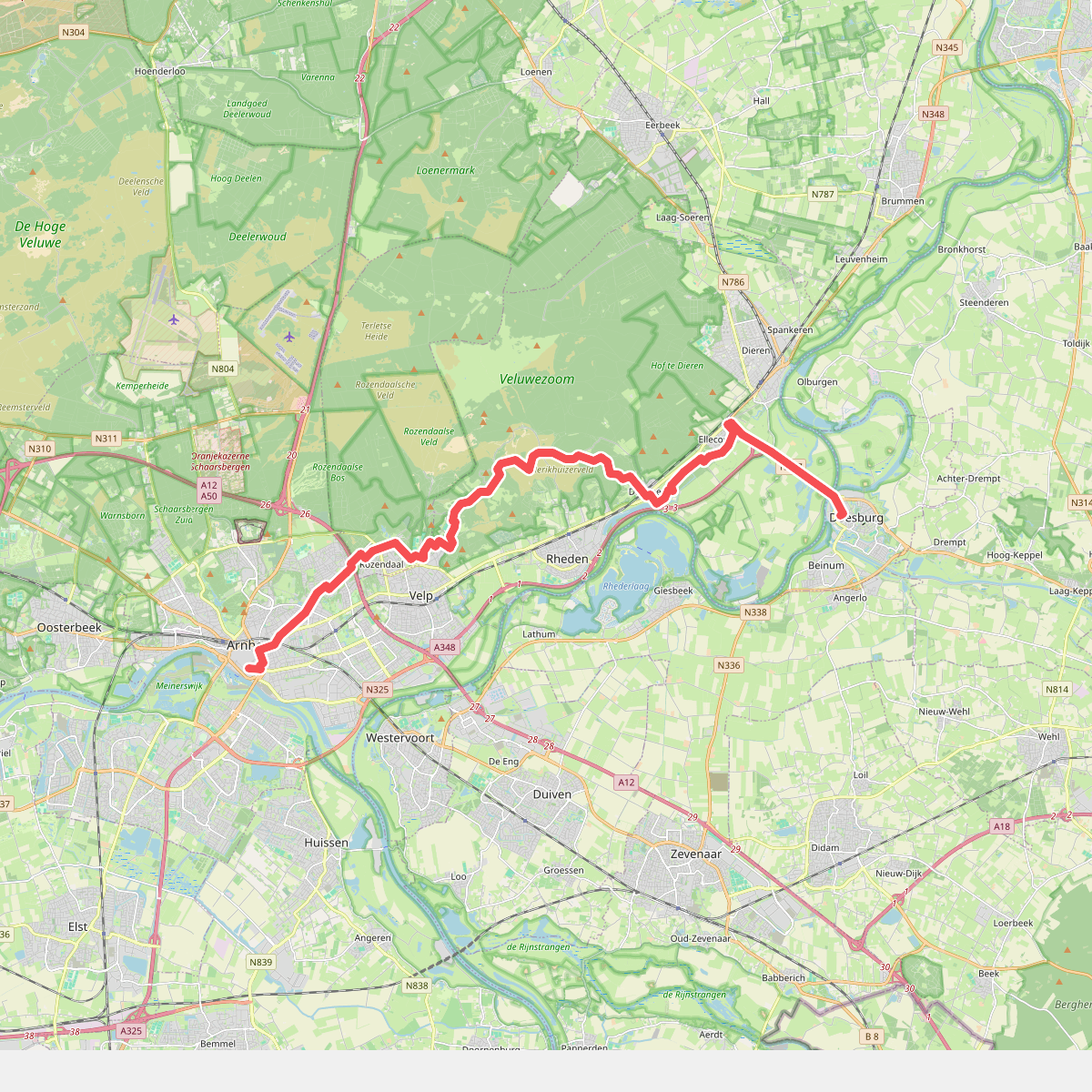 Doesburg - Arnhem · Jacobsweg Nieumeghen etappe 5