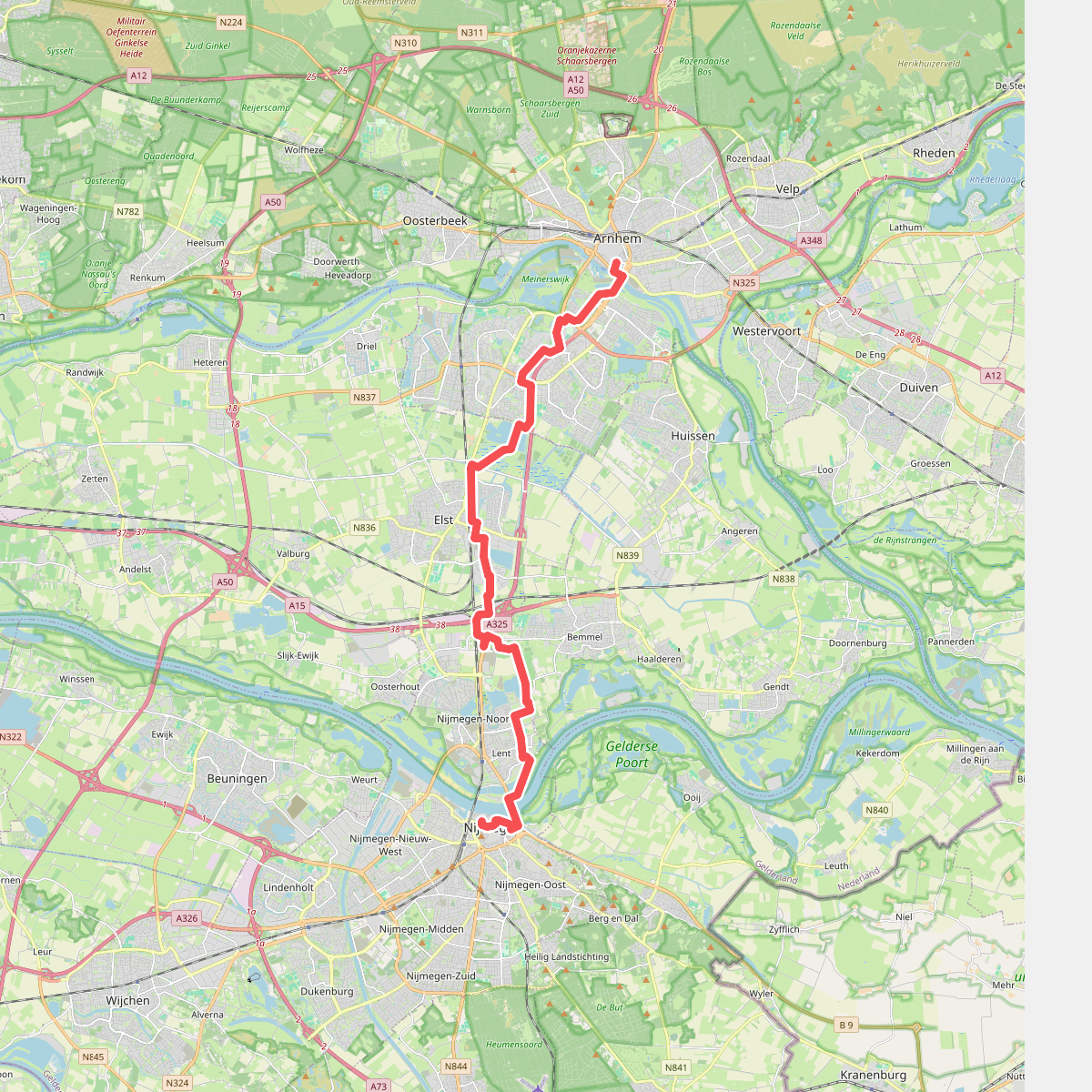 Arnhem - Nijmegen · Jacobsweg Nieumeghen etappe 6