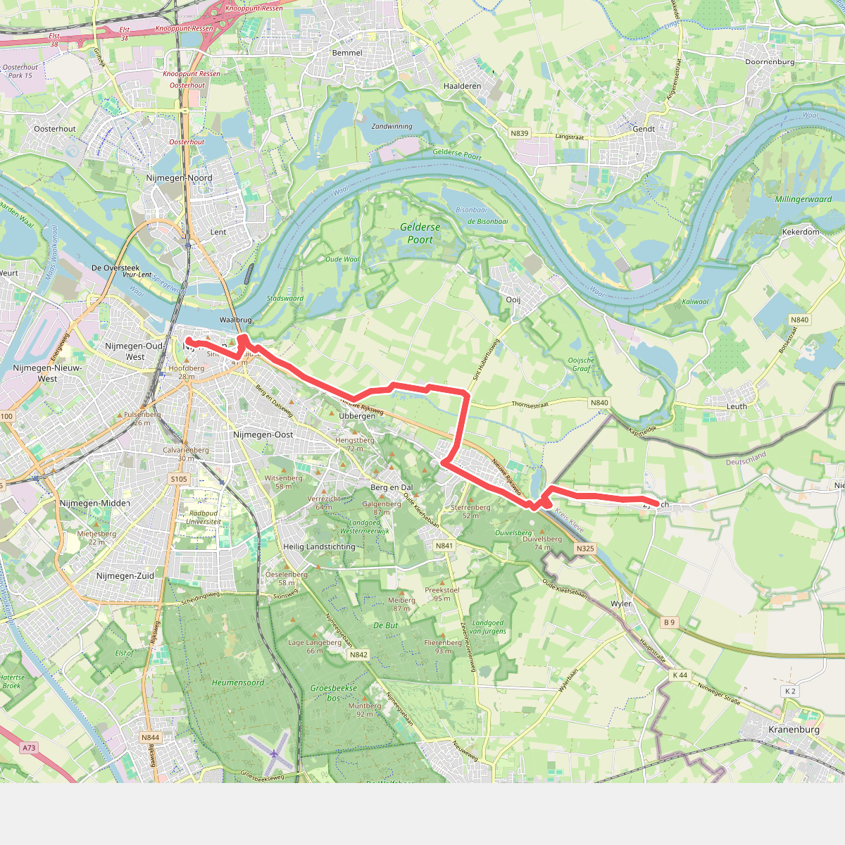 Nijmegen - Zyfflich · Jacobsweg Nieumeghen etappe 7