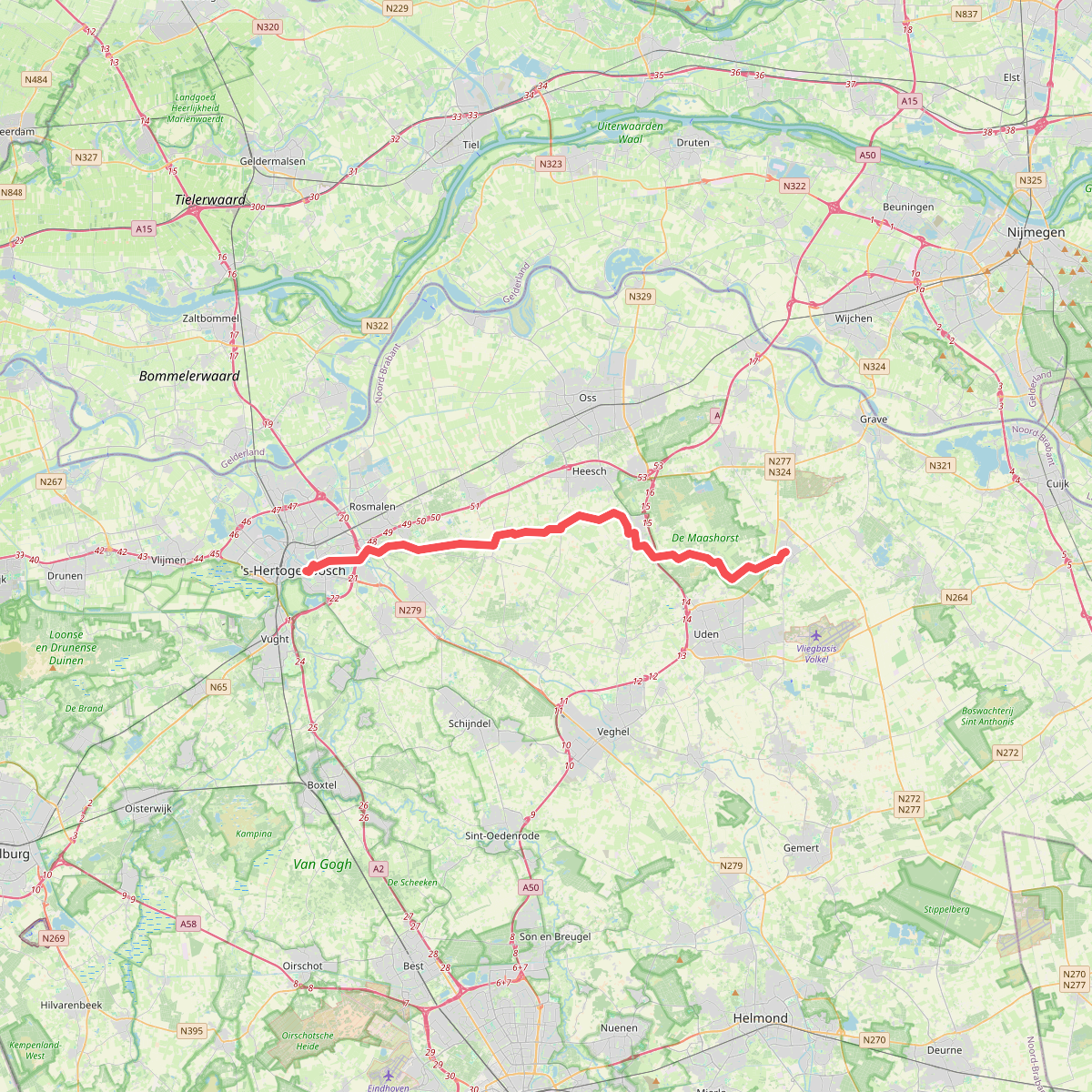 Zeeland - 's-Hertogenbosch · Jacobsweg Nieumeghen etappe 9