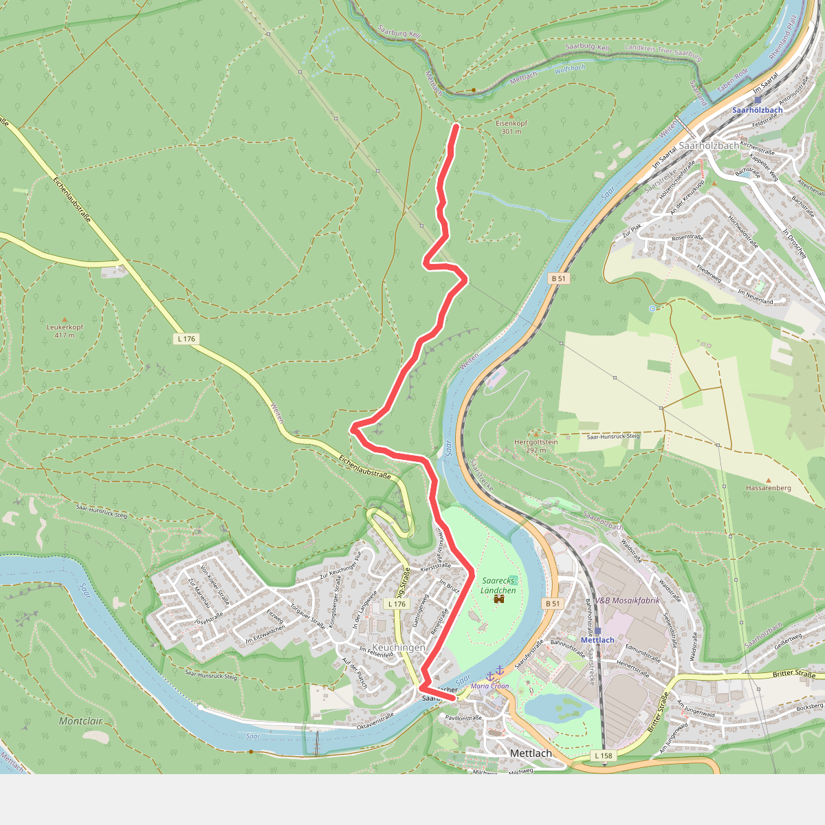 Verbindungsweg zum Europäischen Fernwanderweg E3
