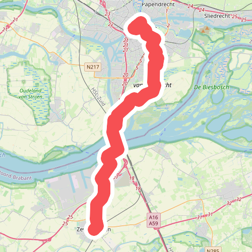 Dordrecht - Zevenbergen · Jacobsweg Thuredrecht etappe 3