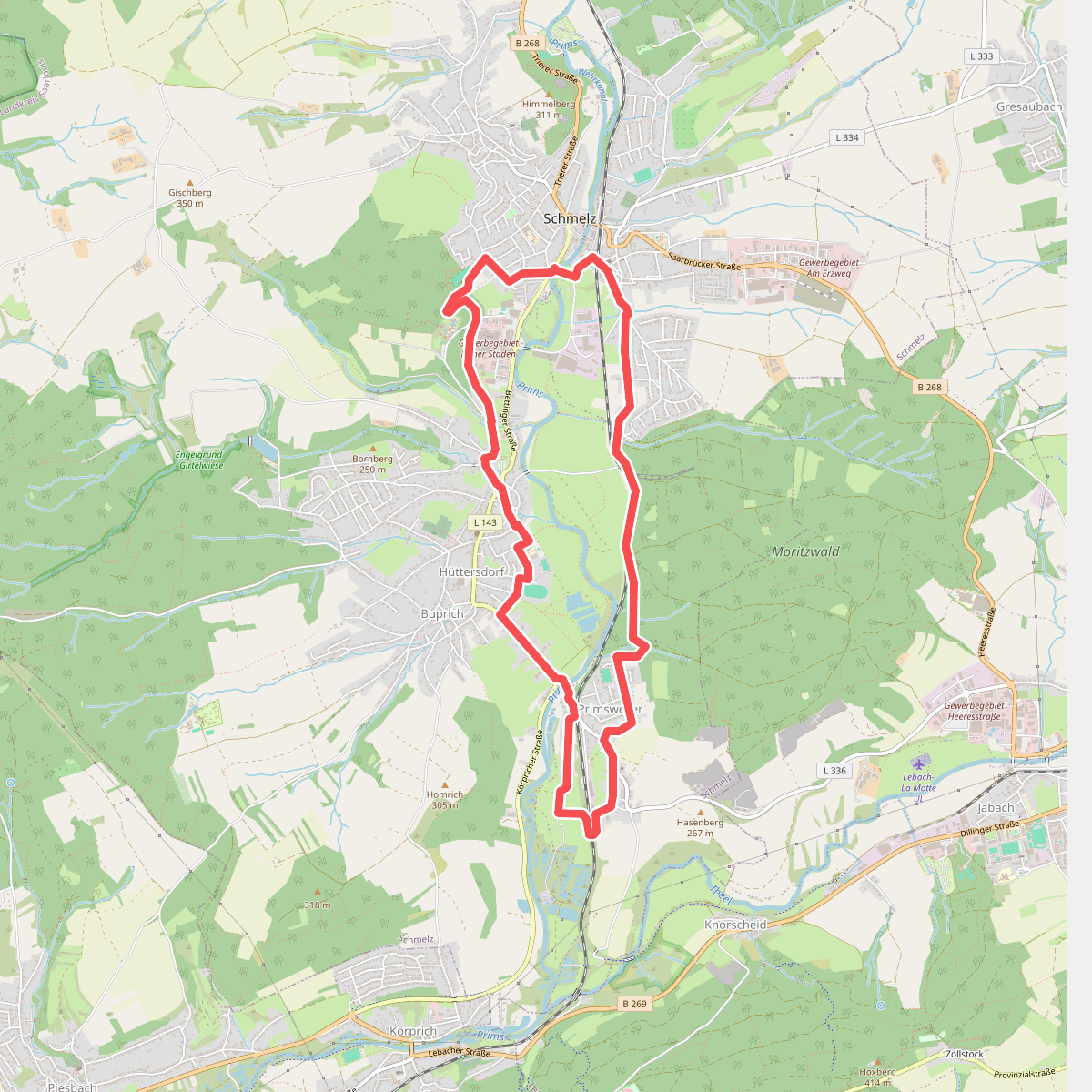 LC Schmelz Laufstrecke 1