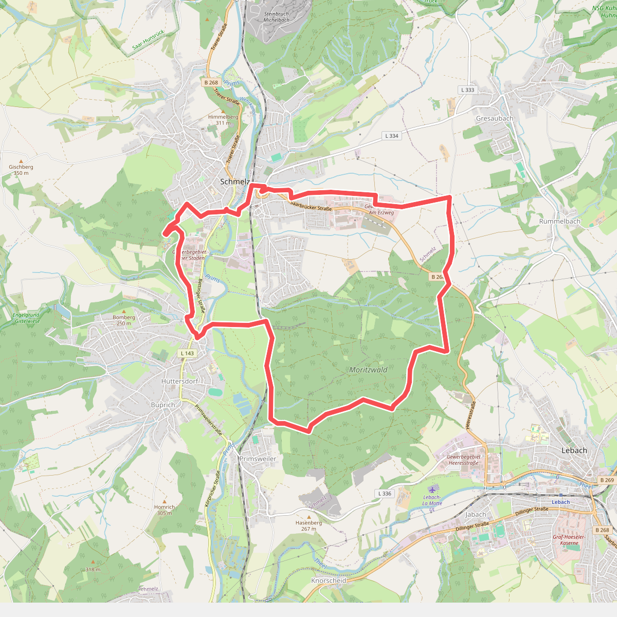 LC Schmelz Laufstrecke 2
