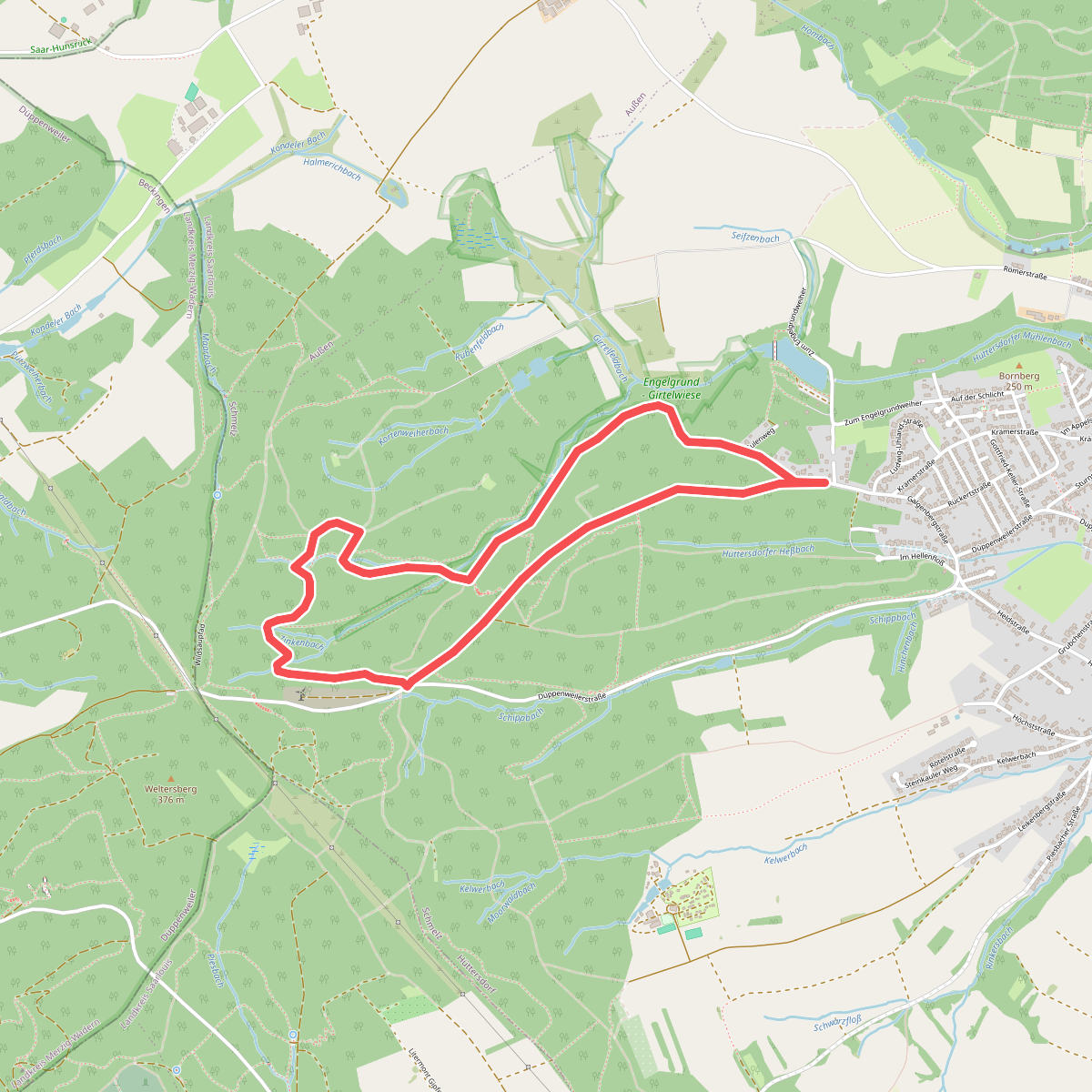 Nordic Walking, Strecke 2 mittelschwer