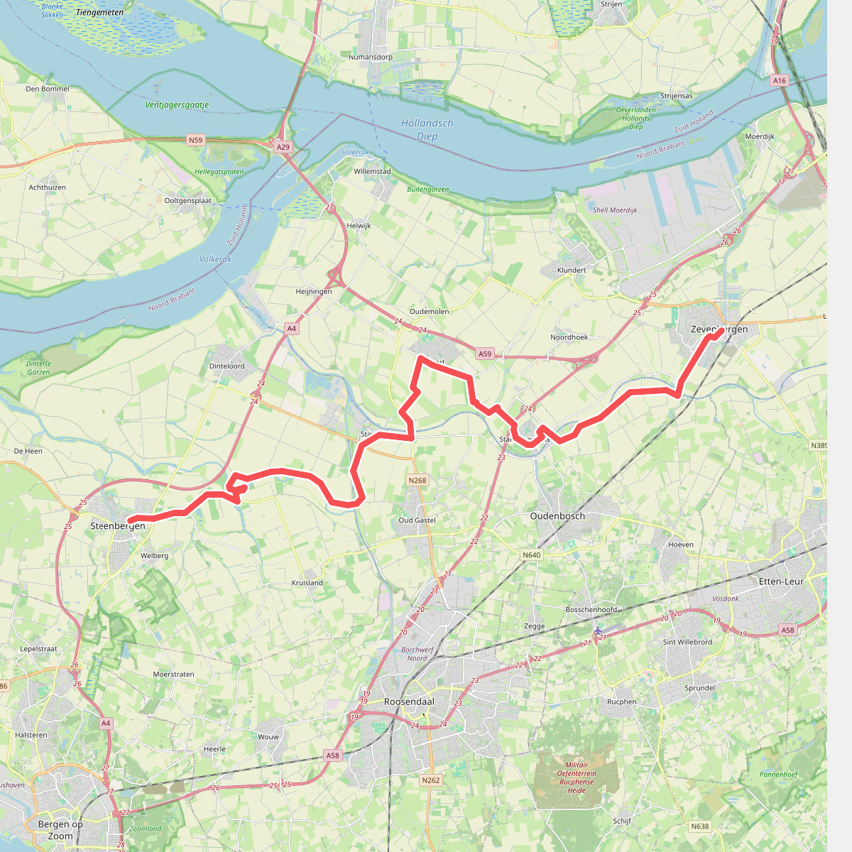 Zevenbergen - Steenbergen · Jacobsweg Thuredrecht etappe 4