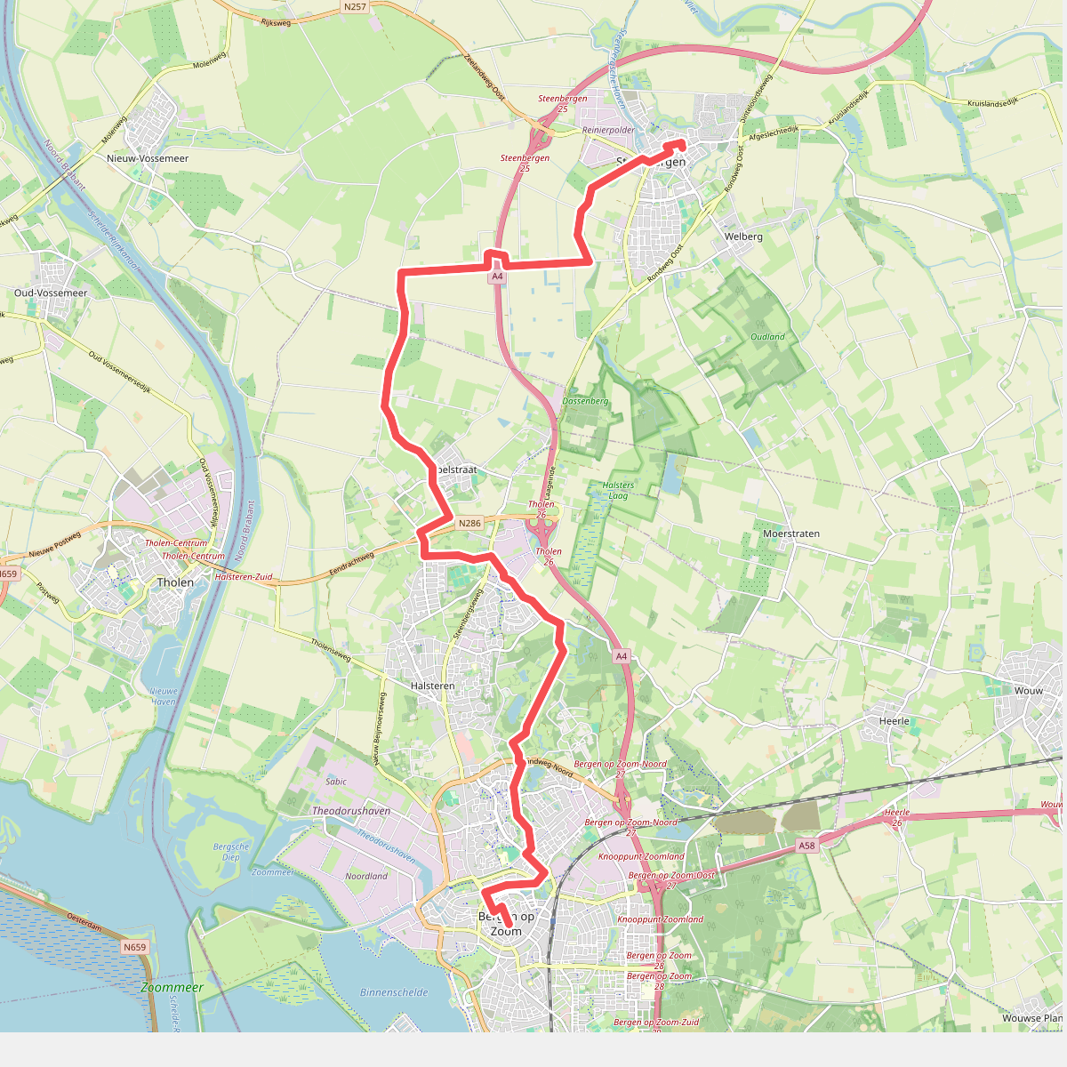 Steenbergen - Bergen op Zoom · Jacobsweg Thuredrecht etappe 5